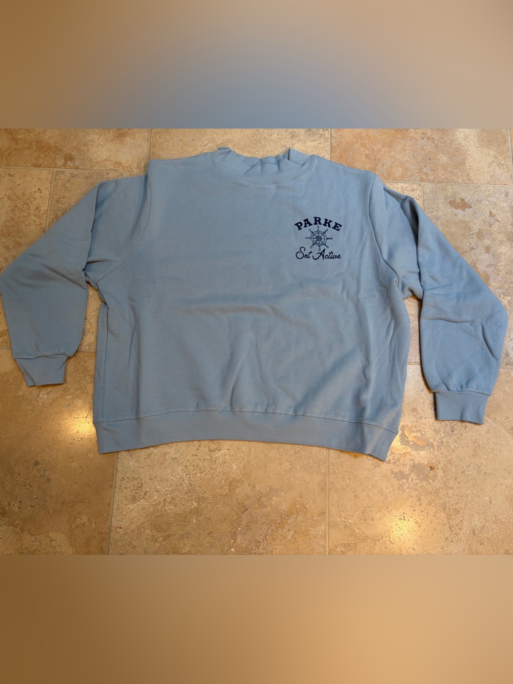 PARKE x SET ACTIVE Collab Sailboat Blue Mockneck Heritage